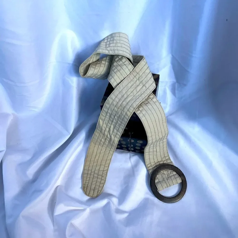 🔥❤️🔥 40” Beige Adjustable Belt Round Buckle EPC Build A Bundle!
